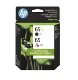 ~Brand New  Original HP 6ZD95AN (65XL Black + 65 Color) INK / INKJET Cartridge Combo Pack Black Tri-Color