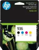 ~Brand New Original HP 6C3Z5LN (936 Set) Black Cyan Magenta Yellow Ink / Inkjet Cartridge Set