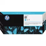 ~Brand New Original HP C4951A (81) Cyan DesignJet Dye Printhead and Printhead Cleaner