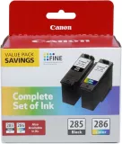 ~Brand New Original Canon PG-285 CL-286 Black Tricolor Ink / Inkjet Cartridge 