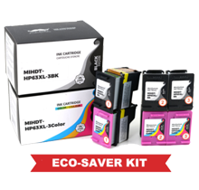 HP DT-63XL Combo Set Eco-Saver Ink Cartridge 6PK Combo High Yield (The 1st Cartridge in the Printhead Already) IMPORTANT!! Please DON'T upgrade any printer firmware to avoid chip issues.