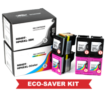 HP DT-65XL Combo Set Eco-Saver Ink Cartridge 6PK Combo High Yield  (The 1st Cartridge in the Printhead Already) IMPORTANT!! Please DON'T upgrade any printer firmware to avoid chip issues.