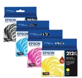 ~Brand New Original Epson T212XL High Yield Black Cyan Magenta Yellow INK / INKJET Cartridge Set