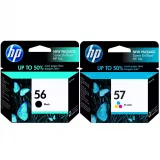 ~Brand New Original HP C6656A / C6657A (56 / 57) INK / INKJET Cartridge Combo Pack Black Tri-Color