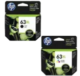 ~Brand New Original HP F6U63AN / F6U64AN (HP 63XL / L0R44BN) High Yield INK / INKJET Cartridge Combo Pack Black Tri-Color