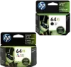 ~Brand New Original HP 64XL Combo Pack INK / INKJET Cartridge Combo High Yield Black Tri-Color