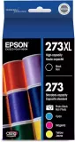 ~Brand New Original Epson T273XL / T273 High Yield Black Standard Photo Black Cyan Magenta Yellow Set Ink / Inkjet Cartridge